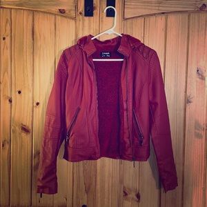 Faux Fur Lined Moto Jacket